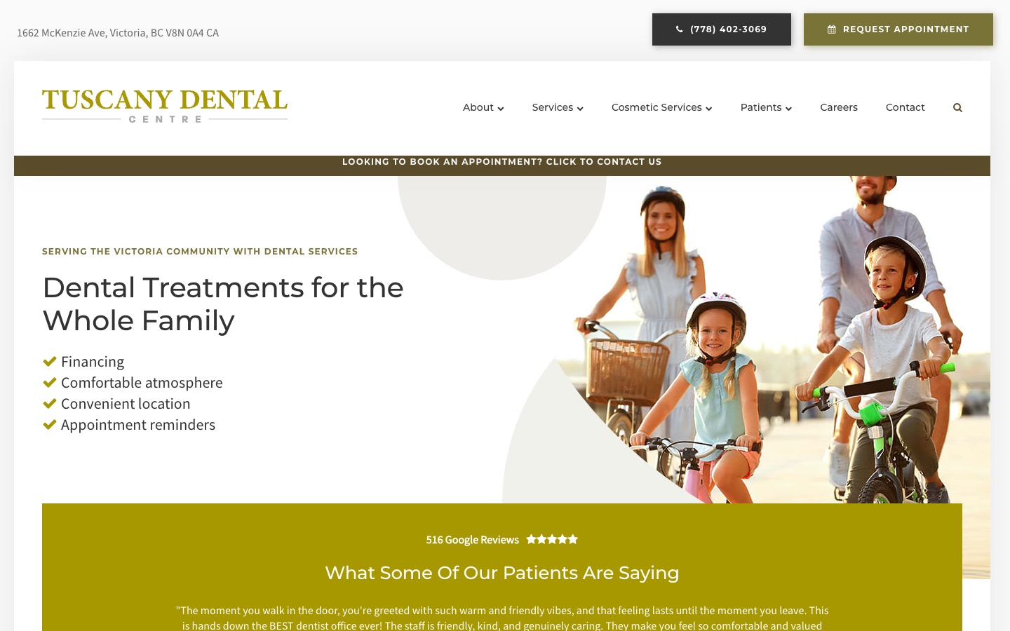 The current homepage